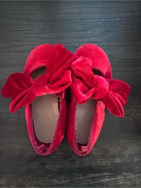 Old Navy Velvet Bow Dress Shoes - Red